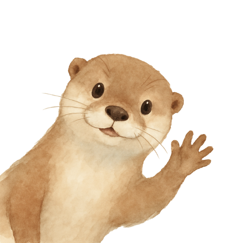 Otter waving hi